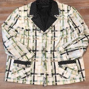 Dana Buchman Woman SZ 22 tweed jacket long sleeve